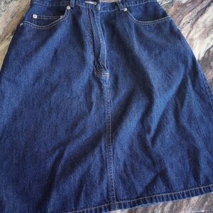 Marsh Landing Blue Midi A-Line Skirt